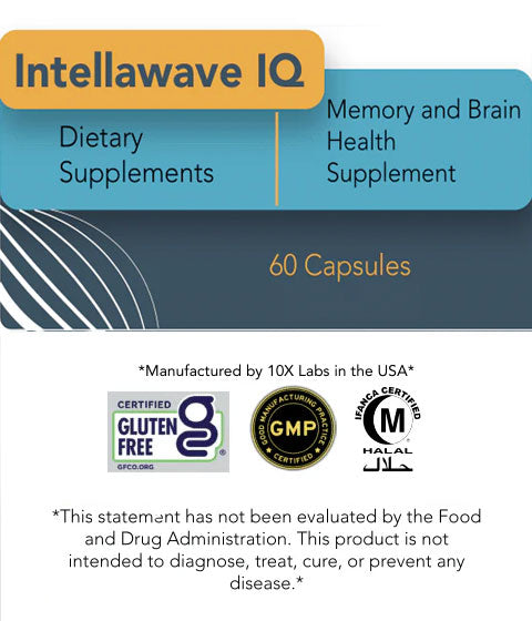 HerbUSA - IntellawaveIQ | Brain & Memory Health Supplements, 60 Capsules