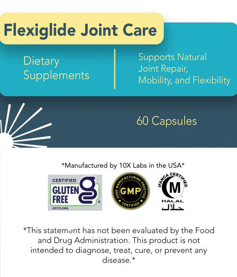 HerbUSA - FlexiGlide Joint Heath Supplements with UC-II Collagen Benefits, 60 Capsules