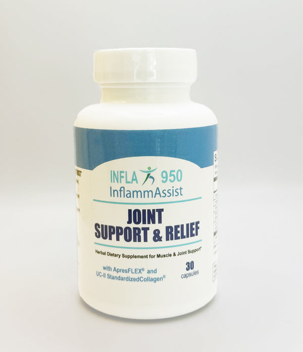 InflammAssist 950 – Advanced Joint Support & Mobility Supplement | UC-II®, ApresFlex®, Turmeric | 30 Capsules