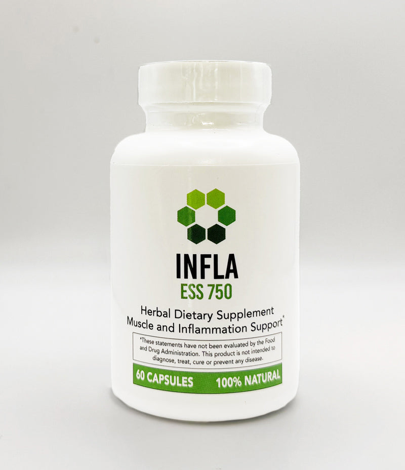NEW Infla ESS 750 | Natural Inflammation Relief & Joint Pain Supplements, 60 Capsules