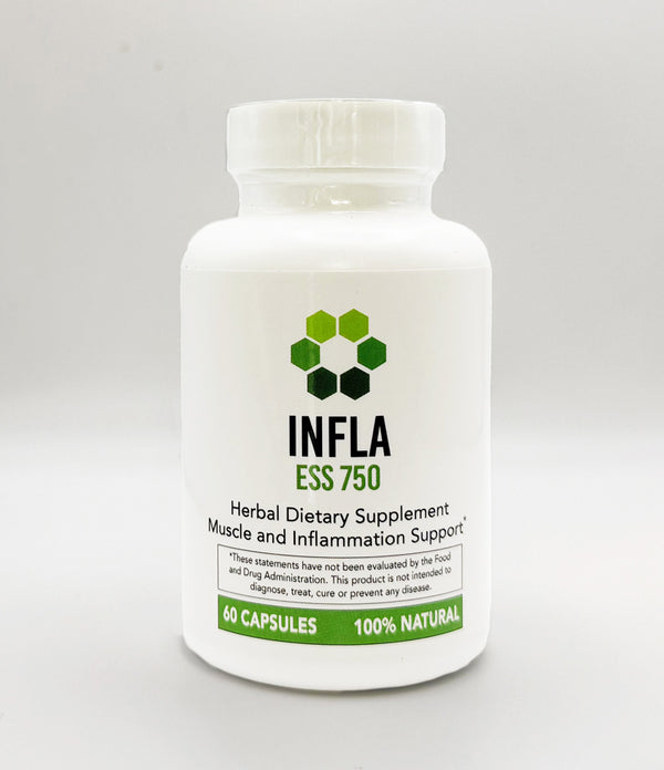NEW Infla ESS 750 | Natural Inflammation Relief & Joint Pain Supplements, 60 Capsules